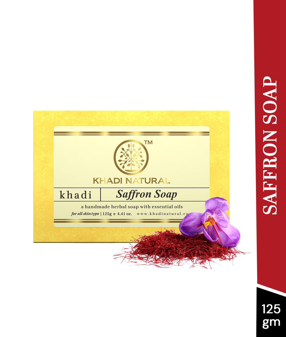 Khadi Natural Saffron Soap 125g