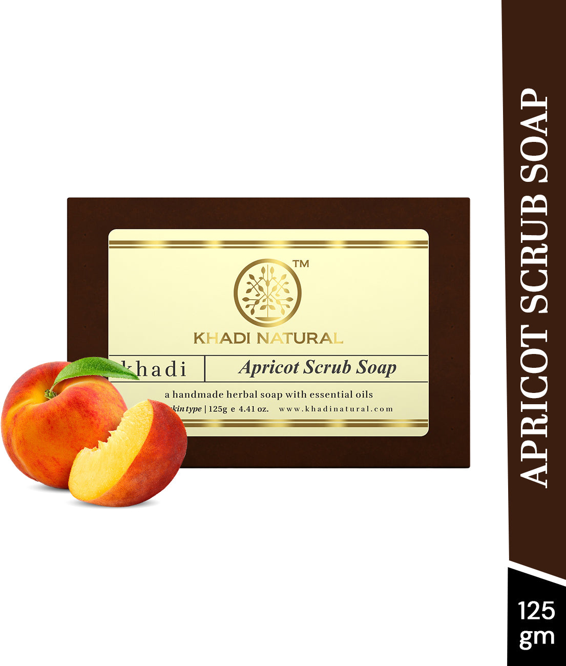 Khadi Natural Apricot Scrub Soap 125g
