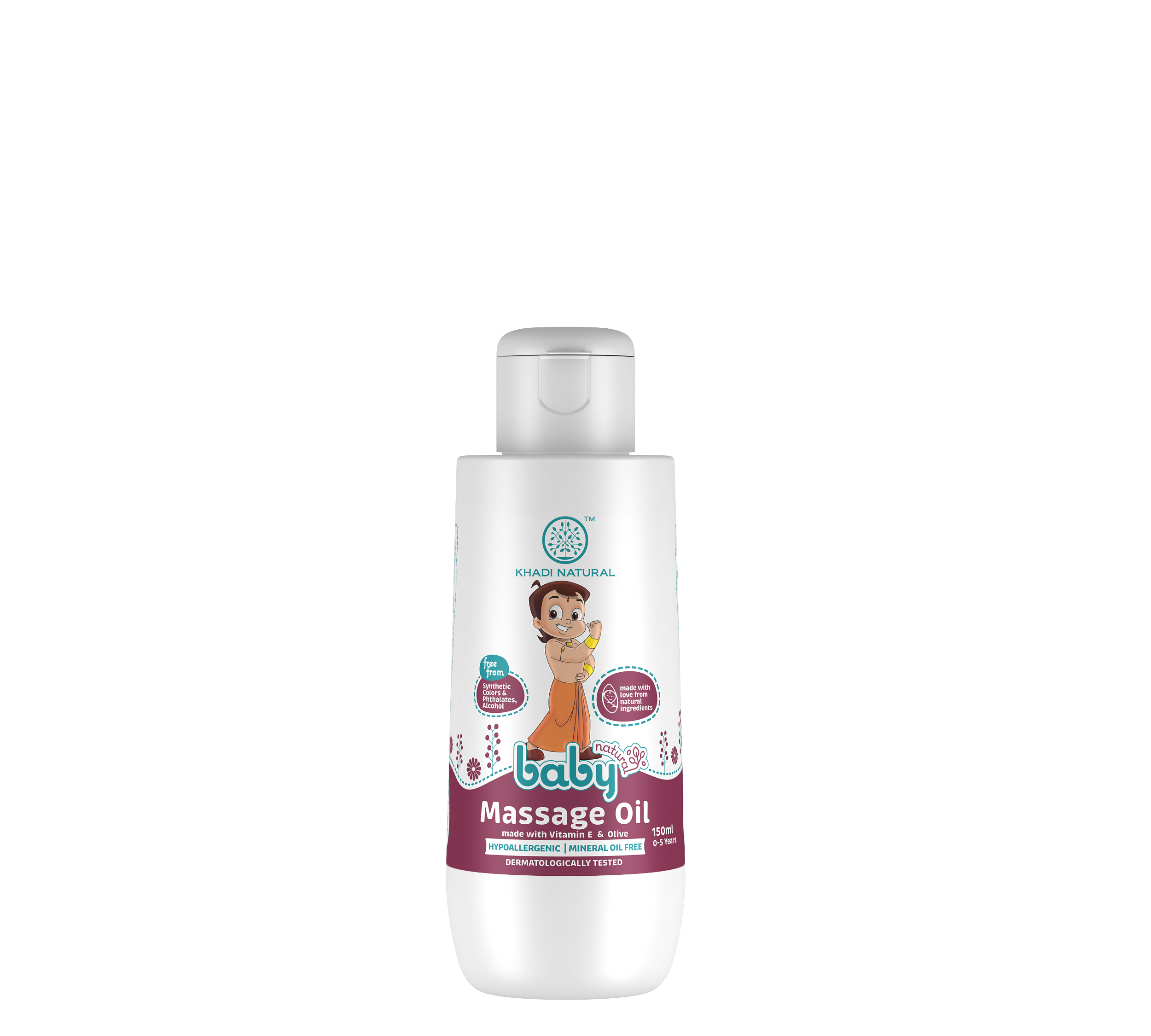 Khadi Natural Chota Bheem Baby Massage Oil With Vitamin E & Olive-150 ml