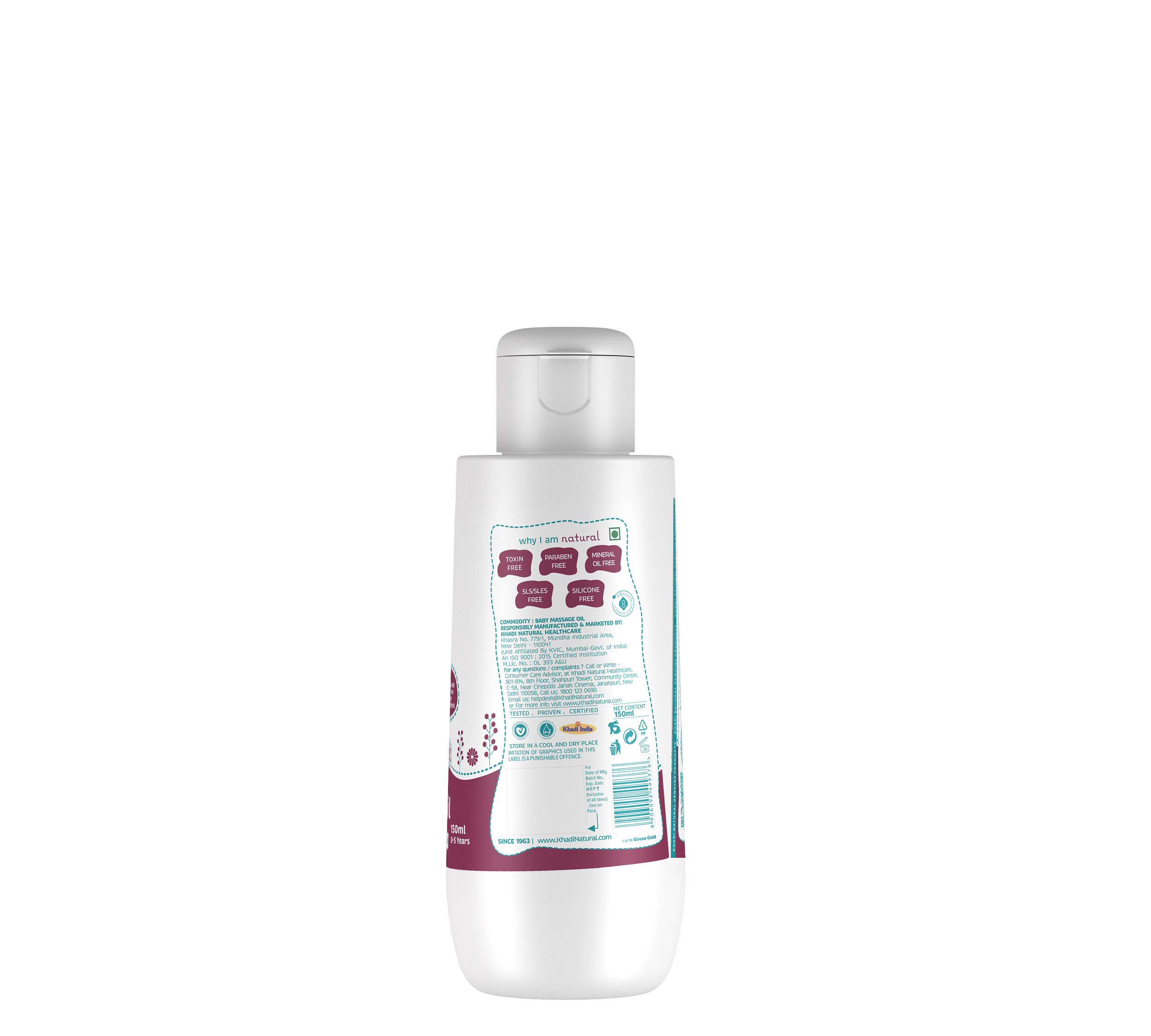 Khadi Natural Chota Bheem Baby Massage Oil With Vitamin E & Olive-150 ml