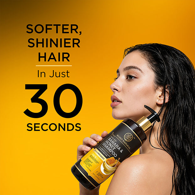 Khadi Natural Powered Botanics Banana & Honey Shampoo for Soft & Nourished Hair - 310ml