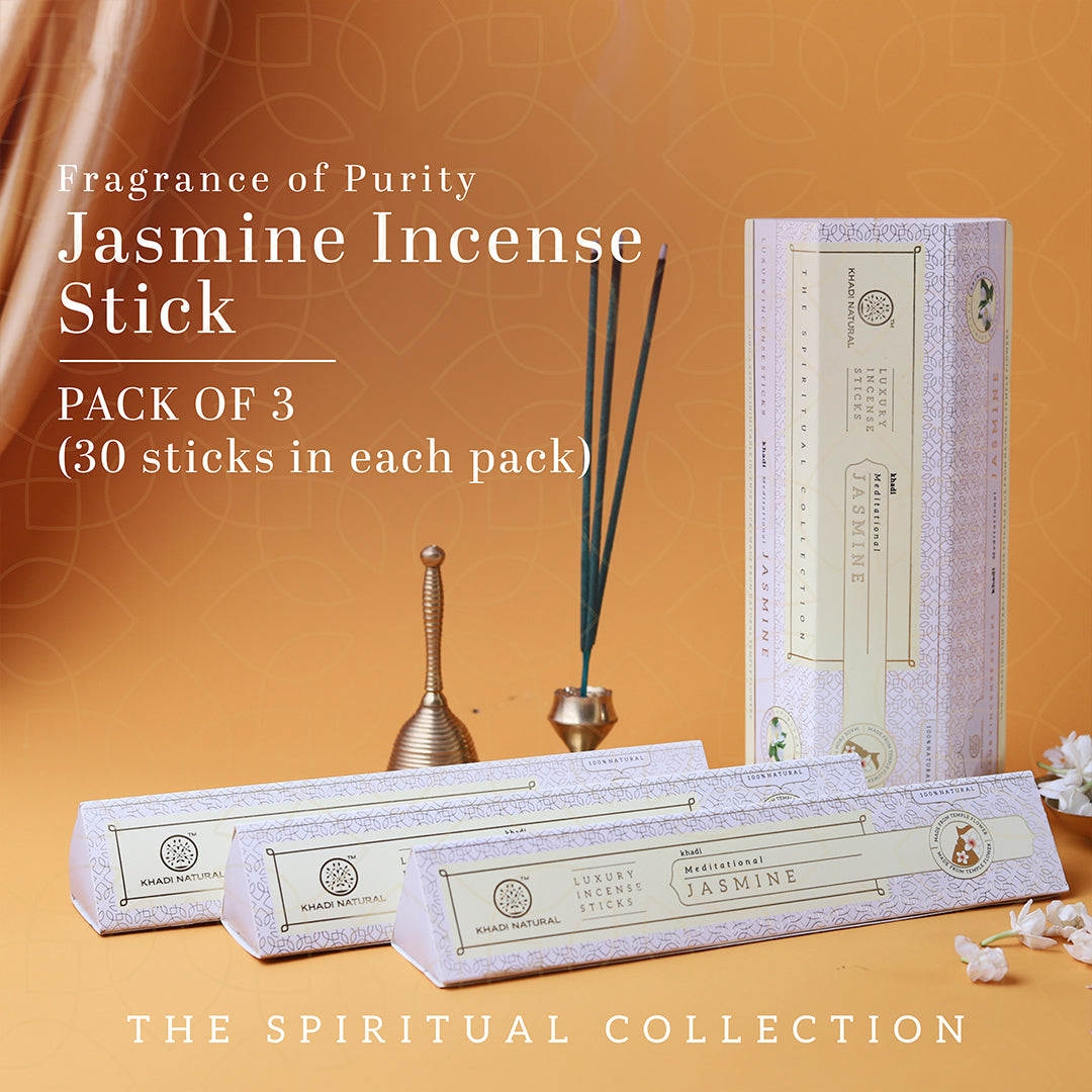 Khadi Natural Incense Sticks Jasmine Combo (Pack of 3)