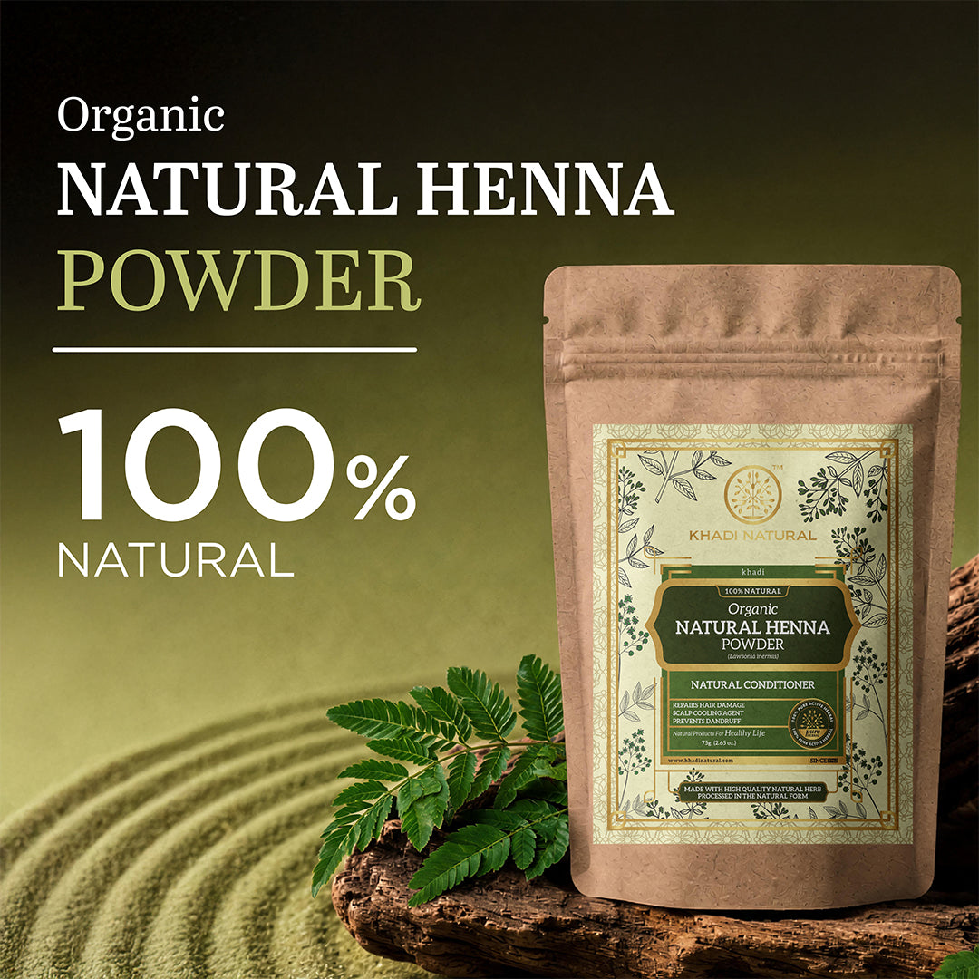 Khadi Natural Henna Organic Powder for Hair Care 75gm