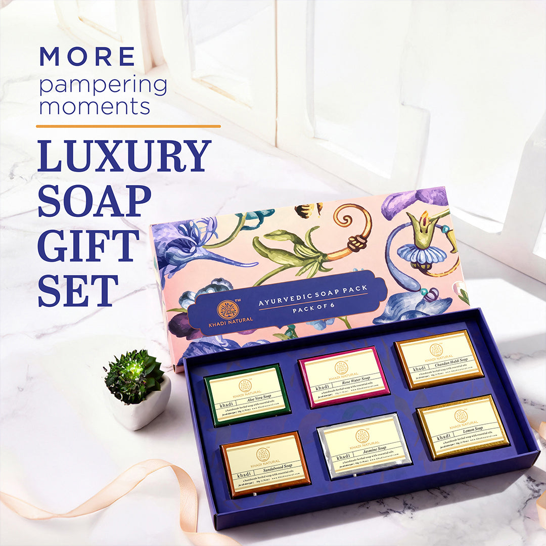 Khadi Natural Ayurvedic Soap Kit Combo Pack Of 6 – 50gm Each