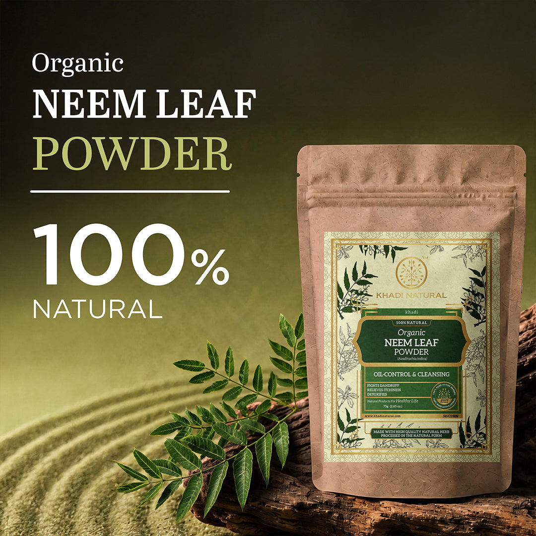 Khadi Natural Neem Leaf Organic Powder for Skin & Hair Care 75gm