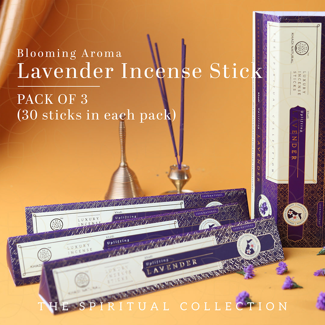 Khadi Natural Incense Sticks Lavender Combo (Pack of 3)